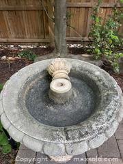 MaxSold Auction: Concrete Cast Stone Bird Bath Garden Fountain, Beige Patina - Toronto (Ontario, Canada) SELLER MANAGED Moving Online Auction - Herne Hill