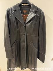 MaxSold Auction: Danier Black Long Leather Coat, Size L/G - Toronto (Ontario, Canada) SELLER MANAGED Moving Online Auction - Herne Hill