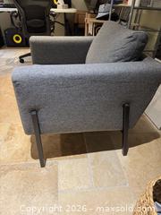 MaxSold Auction: IKEA Gray Fabric Armchair with Metal Frame - Toronto (Ontario, Canada) SELLER MANAGED Moving Online Auction - Herne Hill