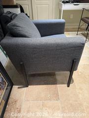 MaxSold Auction: IKEA Gray Fabric Armchair with Metal Frame - Toronto (Ontario, Canada) SELLER MANAGED Moving Online Auction - Herne Hill