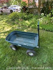 MaxSold Auction: JOB200-T Green Plastic Garden Dump Cart, 600 lb Capacity - Toronto (Ontario, Canada) SELLER MANAGED Moving Online Auction - Herne Hill