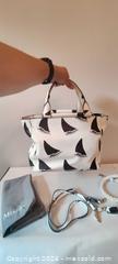 MaxSold Auction: MaxMara Leather Nautical Print Tote Bag, White/Black - Toronto (Ontario, Canada) SELLER MANAGED Moving Online Auction - Herne Hill