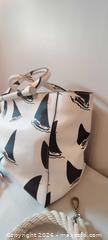 MaxSold Auction: MaxMara Leather Nautical Print Tote Bag, White/Black - Toronto (Ontario, Canada) SELLER MANAGED Moving Online Auction - Herne Hill