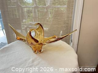 MaxSold Auction: Hand-Blown Amber/Gold Chalet (?) Art Glass Bowl  - Surrey (British Columbia, Canada) SELLER MANAGED Estate Sale Online Auction -  121 Street