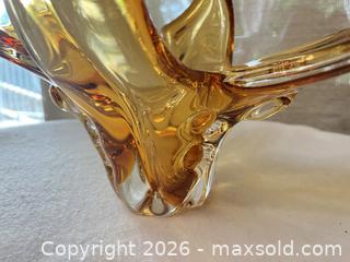 MaxSold Auction: Hand-Blown Amber/Gold Chalet (?) Art Glass Bowl  - Surrey (British Columbia, Canada) SELLER MANAGED Estate Sale Online Auction -  121 Street