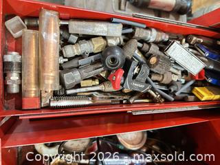 MaxSold Auction: Snap-on Red Steel Toolbox (the Upper part) with Assorted Socket & Tool Set - Surrey (British Columbia, Canada) SELLER MANAGED Estate Sale Online Auction -  121 Street