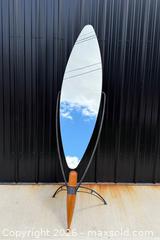 MaxSold Auction: Mid Century Modern Surfboard Cheval Mirror on Iron Stand c.1960s - Hamilton (Ontario, Canada) SELLER MANAGED Estate Sale Online Auction - Gertrude Street