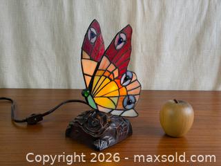 MaxSold Auction: Tiffany Style Stained Glass Butterfly Table Lamp - Hamilton (Ontario, Canada) SELLER MANAGED Estate Sale Online Auction - Gertrude Street