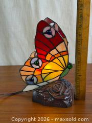 MaxSold Auction: Tiffany Style Stained Glass Butterfly Table Lamp - Hamilton (Ontario, Canada) SELLER MANAGED Estate Sale Online Auction - Gertrude Street
