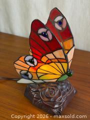 MaxSold Auction: Tiffany Style Stained Glass Butterfly Table Lamp - Hamilton (Ontario, Canada) SELLER MANAGED Estate Sale Online Auction - Gertrude Street