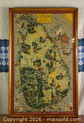 MaxSold Auction: Vintage Framed Pictorial Map of Ceylon - Hamilton (Ontario, Canada) SELLER MANAGED Estate Sale Online Auction - Gertrude Street