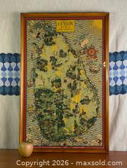 MaxSold Auction: Vintage Framed Pictorial Map of Ceylon - Hamilton (Ontario, Canada) SELLER MANAGED Estate Sale Online Auction - Gertrude Street