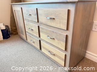 MaxSold Auction: Custom made solid maple and pickled oak Modern/Transitional Credenza Dresser - Kawartha Lakes (Ontario, Canada) SELLER MANAGED Downsizing Online Auction - Albert Street South (CONDO)