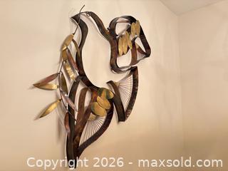MaxSold Auction: Large Mid-Century Abstract Brass & Patinated Copper Wall Sculpture  - Kawartha Lakes (Ontario, Canada) SELLER MANAGED Downsizing Online Auction - Albert Street South (CONDO)