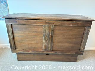 MaxSold Auction: Like new Queen Murphy Wall/Cabinet Bed - Medium Brown Walnut - Kawartha Lakes (Ontario, Canada) SELLER MANAGED Downsizing Online Auction - Albert Street South (CONDO)