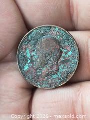 MaxSold Auction: 1936 Half Peny of England old Copper Coin  - South Frontenac (Ontario, Canada) SELLER MANAGED Downsizing Online Auction - Battersea Road