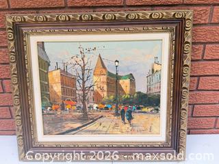 MaxSold Auction: A, Levarts. Oil painting in frame  - South Dundas (Ontario, Canada) SELLER MANAGED Estate Sale Online Auction - Main Street