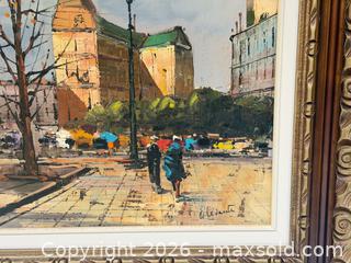 MaxSold Auction: A, Levarts. Oil painting in frame  - South Dundas (Ontario, Canada) SELLER MANAGED Estate Sale Online Auction - Main Street