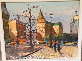 MaxSold Auction: A, Levarts. Oil painting in frame  - South Dundas (Ontario, Canada) SELLER MANAGED Estate Sale Online Auction - Main Street