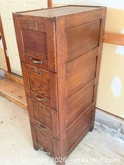 MaxSold Auction: Antique 4 drawer Wooden Oak Filing Cabinet  - South Dundas (Ontario, Canada) SELLER MANAGED Estate Sale Online Auction - Main Street