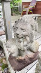 MaxSold Auction: Pair of Concrete Lions lot 110 - South Dundas (Ontario, Canada) SELLER MANAGED Estate Sale Online Auction - Main Street