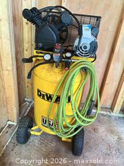 MaxSold Auction: DeWalt 30 Gallon Stationary Vertical Air Compressor 120V - Eldersburg (Maryland, USA) PARTNER MANAGED Moving Online Auction - Streaker Road