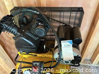 MaxSold Auction: DeWalt 30 Gallon Stationary Vertical Air Compressor 120V - Eldersburg (Maryland, USA) PARTNER MANAGED Moving Online Auction - Streaker Road