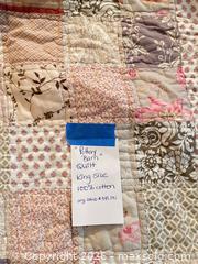 MaxSold Auction: Pottery Barn King Patchwork Quilted 100% Cotton Quilt - Eldersburg (Maryland, USA) PARTNER MANAGED Moving Online Auction - Streaker Road