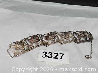 MaxSold Auction: Art Nouveau Floral Sterling Silver Bracelet - Hatboro (Pennsylvania, USA) PARTNER MANAGED Estate Sale Online Auction -  Jacksonville Road