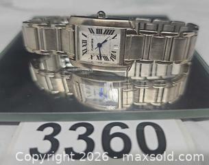 MaxSold Auction: Cartier Tank Style Stainless Steel Quartz Watch - Hatboro (Pennsylvania, USA) PARTNER MANAGED Estate Sale Online Auction -  Jacksonville Road