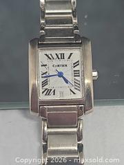 MaxSold Auction: Cartier Tank Style Stainless Steel Quartz Watch - Hatboro (Pennsylvania, USA) PARTNER MANAGED Estate Sale Online Auction -  Jacksonville Road