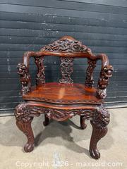 MaxSold Auction: Chinese Carved Rosewood Accent Armchair with Dragon Motif - Hatboro (Pennsylvania, USA) PARTNER MANAGED Estate Sale Online Auction -  Jacksonville Road