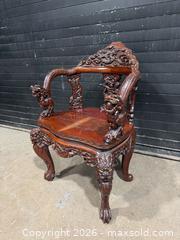 MaxSold Auction: Chinese Carved Rosewood Accent Armchair with Dragon Motif - Hatboro (Pennsylvania, USA) PARTNER MANAGED Estate Sale Online Auction -  Jacksonville Road