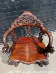 MaxSold Auction: Chinese Carved Rosewood Accent Armchair with Dragon Motif - Hatboro (Pennsylvania, USA) PARTNER MANAGED Estate Sale Online Auction -  Jacksonville Road