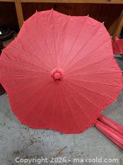 MaxSold Auction: Red Paper Decorative Parasol, Bamboo/Wood Frame, 20 Lot - Hatboro (Pennsylvania, USA) PARTNER MANAGED Estate Sale Online Auction -  Jacksonville Road