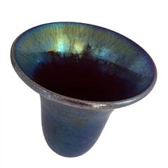 MaxSold Auction: Vintage 1970s Raymond Matthews Deep Amethyst Purple Iridescent Stretch Glass Vase - Toronto (Ontario, Canada) SELLER MANAGED Reseller Online Auction - Ellsworth Avenue
