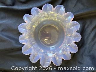 MaxSold Auction: C.1890 Victorian Pink Opalescent English Steven's & Williams Floriform Art Glass Bowl Vaseline Uranium Rigaree - Toronto (Ontario, Canada) PARTNER MANAGED Reseller Online Auction - Railside Road
