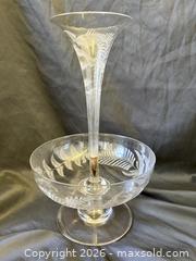 MaxSold Auction: C.1900 Victorian Aesthetic Fern Design Blown Etched Glass Epergne Stand - Toronto (Ontario, Canada) PARTNER MANAGED Reseller Online Auction - Railside Road