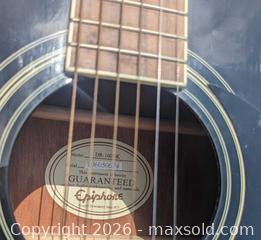 MaxSold Auction: Ebony Finish Epiphone DR 6 String Acoustic Guitar - Toronto (Ontario, Canada) PARTNER MANAGED Reseller Online Auction - Railside Road