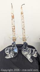 MaxSold Auction: Pair Art Deco Era Martinsville American Art Glass Figural Sea Lion Candlestick Holders - Toronto (Ontario, Canada) PARTNER MANAGED Reseller Online Auction - Railside Road
