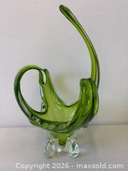 MaxSold Auction: Wild Mid-Century Modern Green Hued Art Glass Tentacle Bowl   - Toronto (Ontario, Canada) PARTNER MANAGED Reseller Online Auction - Railside Road