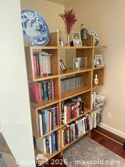 MaxSold Auction: Solid Wood Open Cubby Bookcase, Natural Light Finish - San Francisco (California, USA) PARTNER MANAGED Downsizing Online Auction - Moraga Street (CONDO)