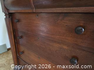 MaxSold Auction: Antique Solid Wood Mahogany Dresser with Attached Mirror - Ottawa (Ontario, Canada) SELLER MANAGED Moving Online Auction - Deerwood Drive