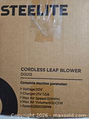 MaxSold Auction: 150 MPH Steelite Cordless Leaf Blower #2 - Toronto (Ontario, Canada) SELLER MANAGED Reseller Online Auction - Birchmont Road (STORAGE)