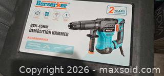 MaxSold Auction: Berserker Heavy duty Demolition Jack Hammer- BSK- 45HM, 1300 watt - Toronto (Ontario, Canada) SELLER MANAGED Reseller Online Auction - Birchmont Road (STORAGE)