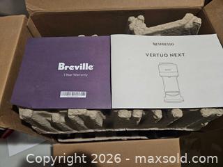 MaxSold Auction: Nespresso Vertuo Next Coffee and Espresso Machine by Breville - Toronto (Ontario, Canada) SELLER MANAGED Reseller Online Auction - Birchmont Road (STORAGE)