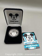 MaxSold Auction: 1993 Mickey Mouse 65th Anniversary 1 oz .999 Fine Silver Coin Proof Set (Box & Brochure) - Metro Vancouver A (British Columbia, Canada) UBC Endowment Lands SELLER MANAGED Estate Sale Online Auction - Wesbrook Crescent