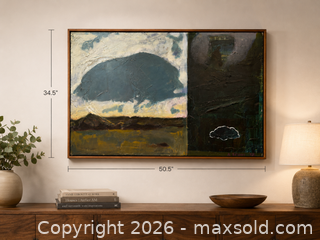 MaxSold Auction: Large original mixed-media/abstract painting (34.5" × 50.5") by artist A. Kihl - Metro Vancouver A (British Columbia, Canada) UBC Endowment Lands SELLER MANAGED Estate Sale Online Auction - Wesbrook Crescent