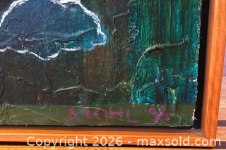 MaxSold Auction: Large original mixed-media/abstract painting (34.5" × 50.5") by artist A. Kihl - Metro Vancouver A (British Columbia, Canada) UBC Endowment Lands SELLER MANAGED Estate Sale Online Auction - Wesbrook Crescent