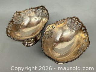 MaxSold Auction: (2) Vintage English Solid STERLING Silver Footed Candy Bowls - Hallmarked  - Toronto (Ontario, Canada) PARTNER MANAGED Reseller Online Auction - Queen Street West